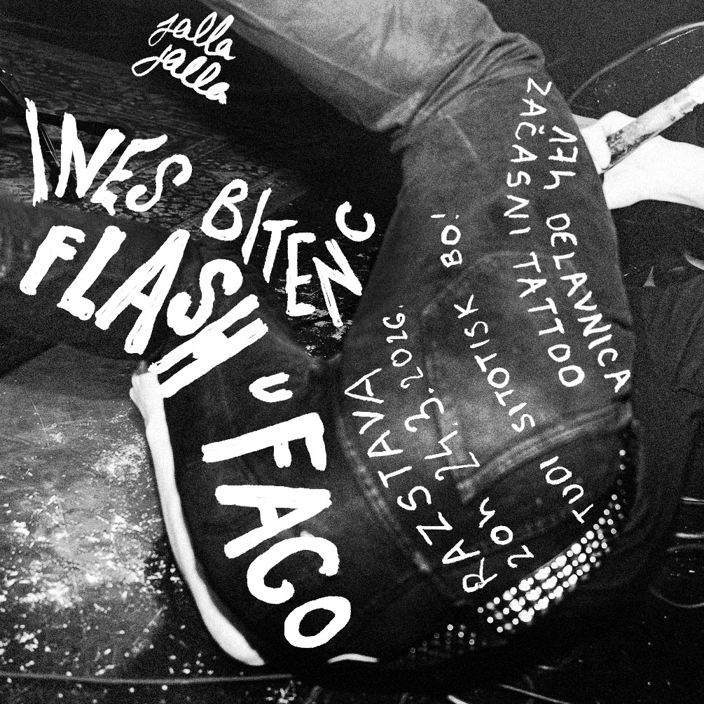 Naslovnica razstave - Flash u faco - Ines Bitenc