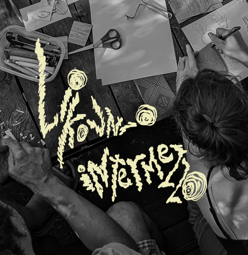 Naslovnica likovne delavnice - Likovni intermezzo / Jam session.